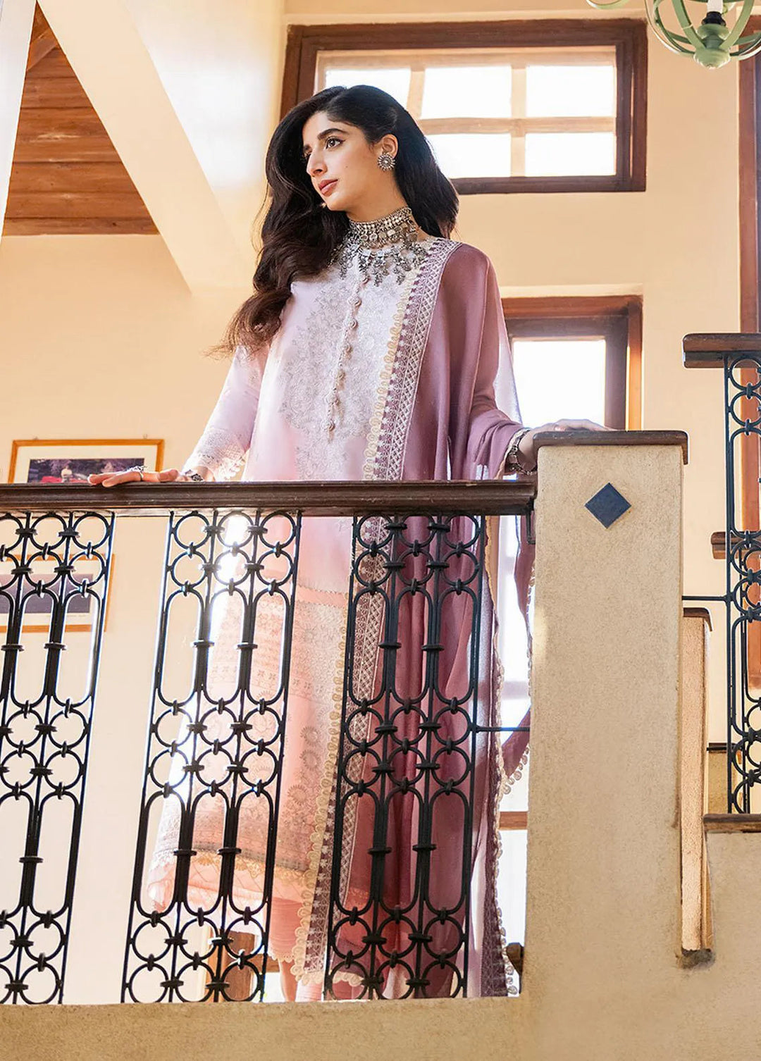 Asim Jofa Embroidered Unstitched Suit 3 Piece AJ23EF AJKM-08 - Festive Collection