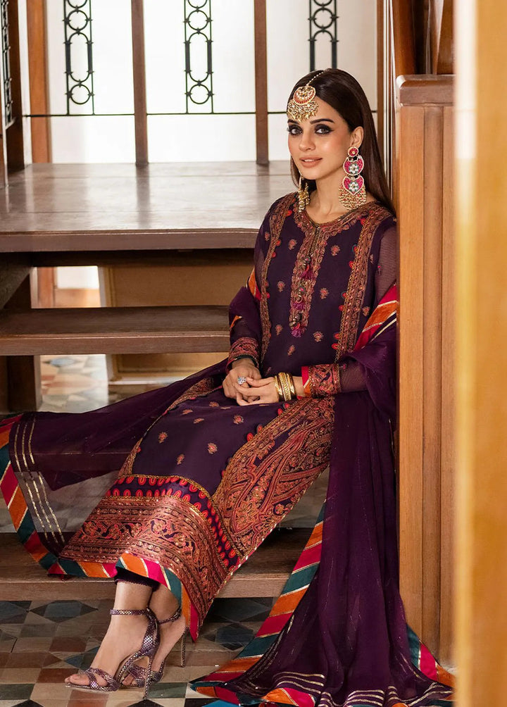 Asim Jofa Embroidered Unstitched Suit 3 Piece AJ23EF AJKM-09 - Festive Collection