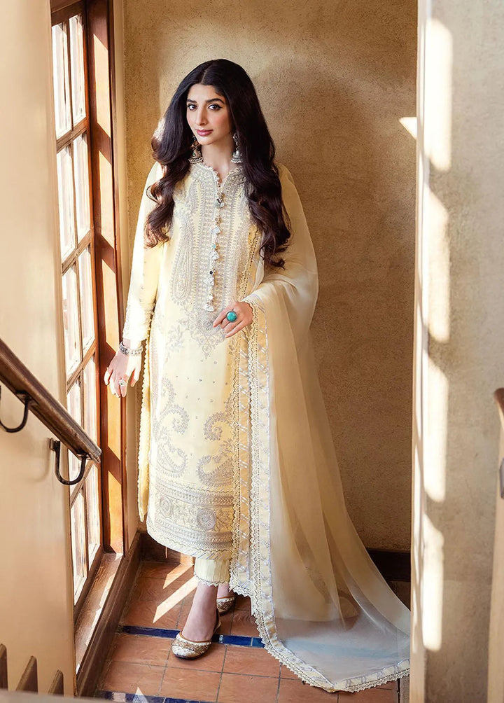Asim Jofa Embroidered Unstitched Suit 3 Piece AJ23EF AJKM-10 - Festive Collection