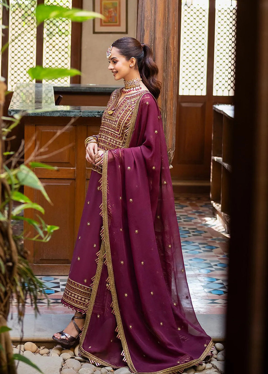 Asim Jofa Embroidered Unstitched Suit 3 Piece AJ23EF AJKM-11 - Festive Collection