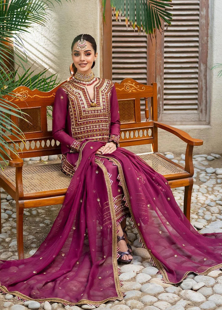Asim Jofa Embroidered Unstitched Suit 3 Piece AJ23EF AJKM-11 - Festive Collection