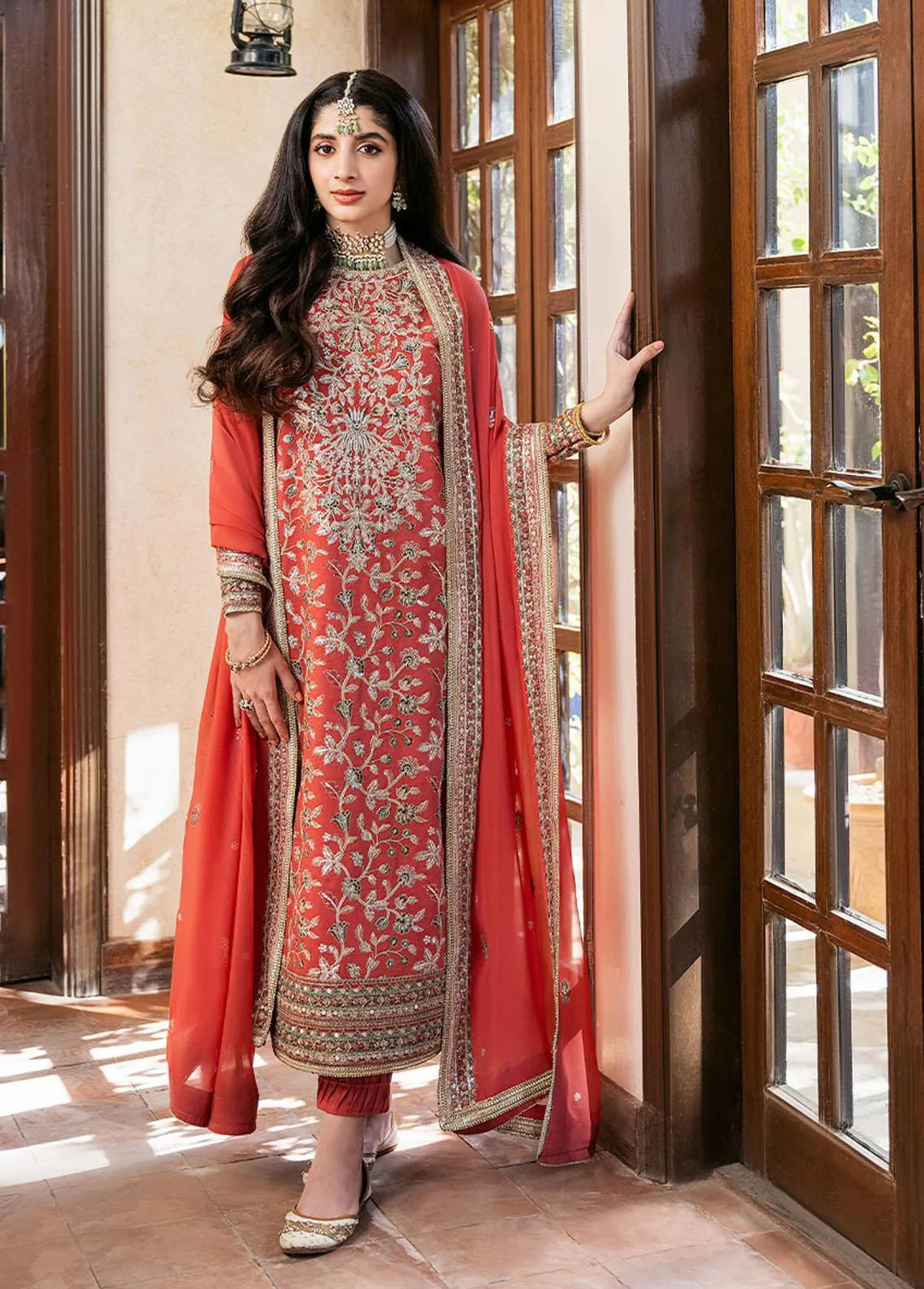 Asim Jofa Embroidered Unstitched Suit 3 Piece AJ23EF AJKM-12 - Festive Collection