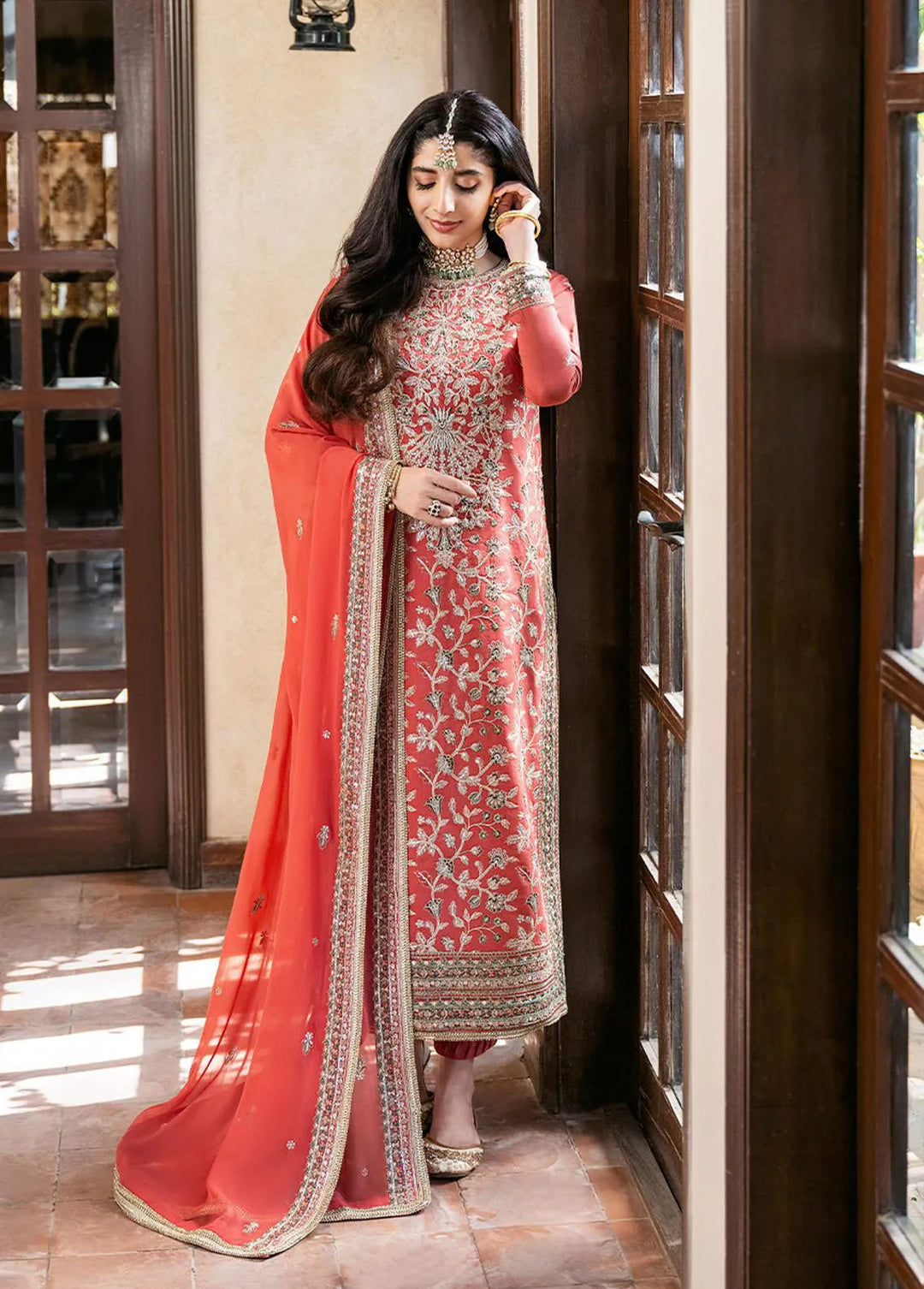 Asim Jofa Embroidered Unstitched Suit 3 Piece AJ23EF AJKM-12 - Festive Collection