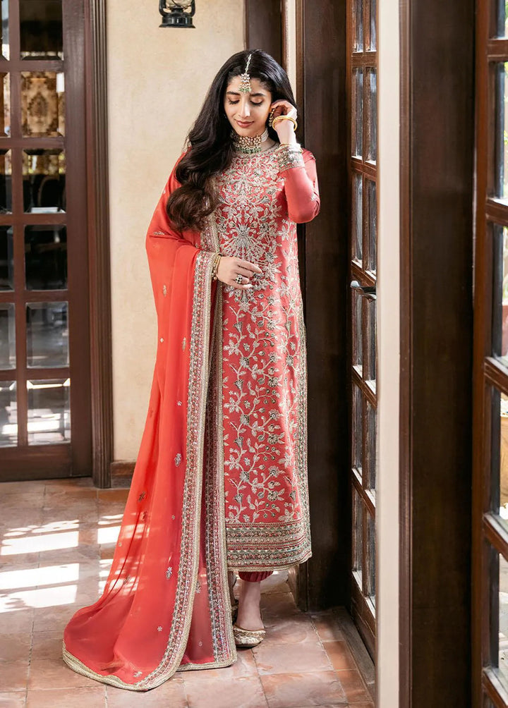 Asim Jofa Embroidered Unstitched Suit 3 Piece AJ23EF AJKM-12 - Festive Collection