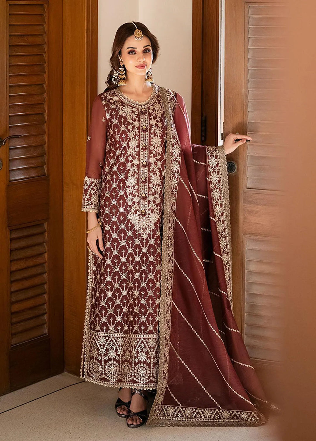 Asim Jofa Embroidered Unstitched Suit 3 Piece AJ23EF AJKM-13 - Festive Collection