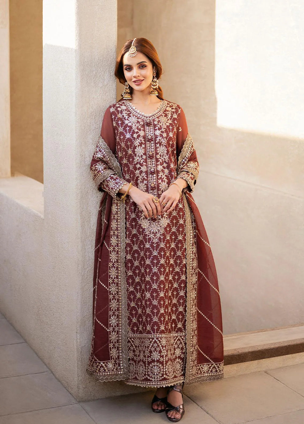 Asim Jofa Embroidered Unstitched Suit 3 Piece AJ23EF AJKM-13 - Festive Collection