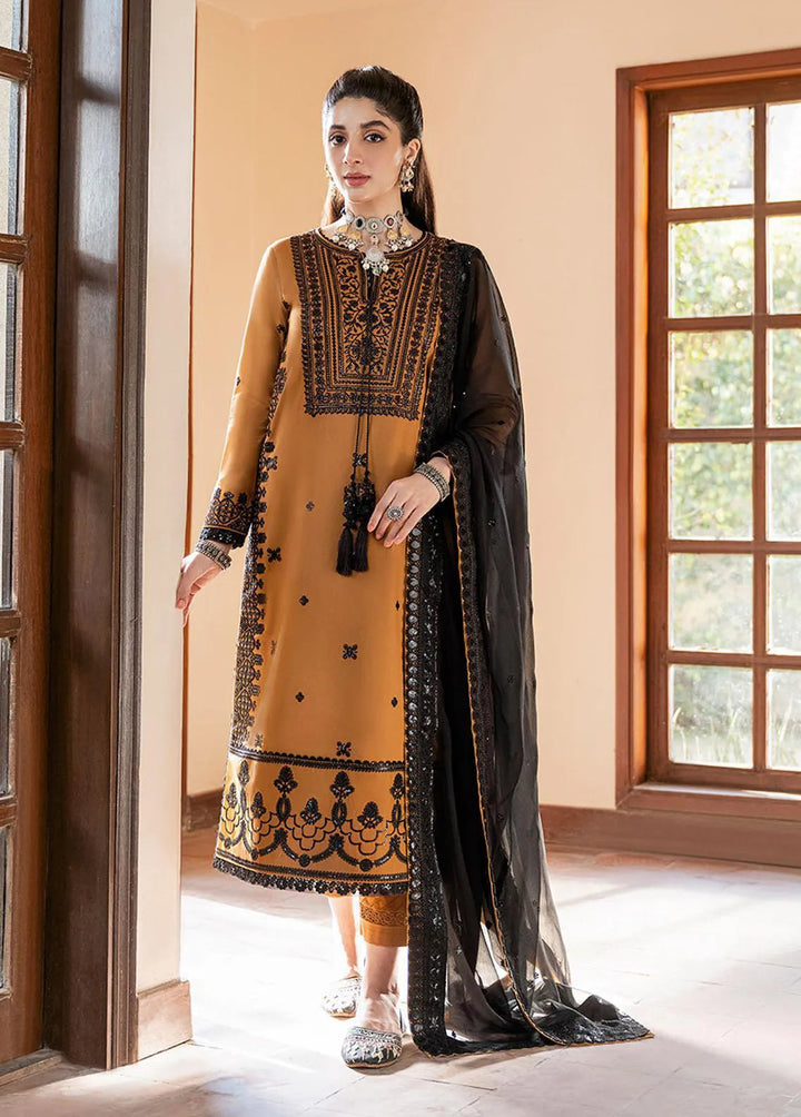 Asim Jofa Embroidered Unstitched Suit 3 Piece AJ23EF AJKM-14 - Festive Collection