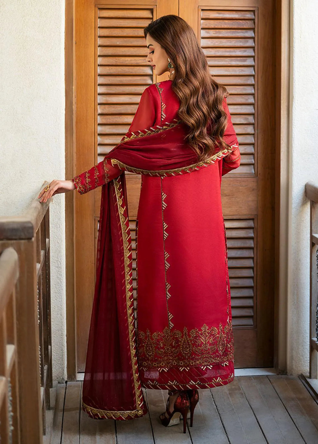 Asim Jofa Embroidered Unstitched Suit 3 Piece AJ23EF AJKM-15 - Festive Collection