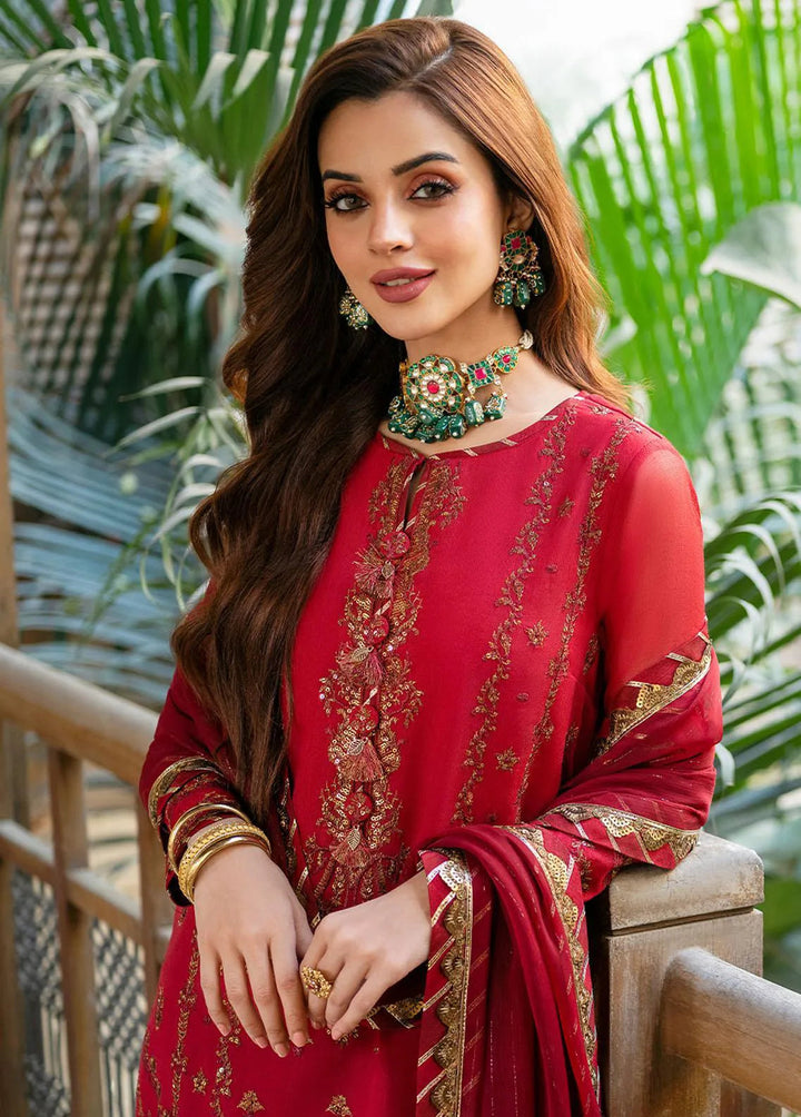 Asim Jofa Embroidered Unstitched Suit 3 Piece AJ23EF AJKM-15 - Festive Collection