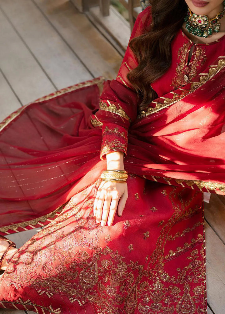 Asim Jofa Embroidered Unstitched Suit 3 Piece AJ23EF AJKM-15 - Festive Collection