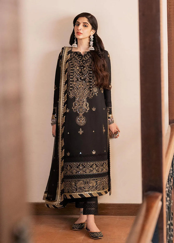 Asim Jofa Embroidered Unstitched Suit 3 Piece AJ23EF AJKM-16 - Festive Collection