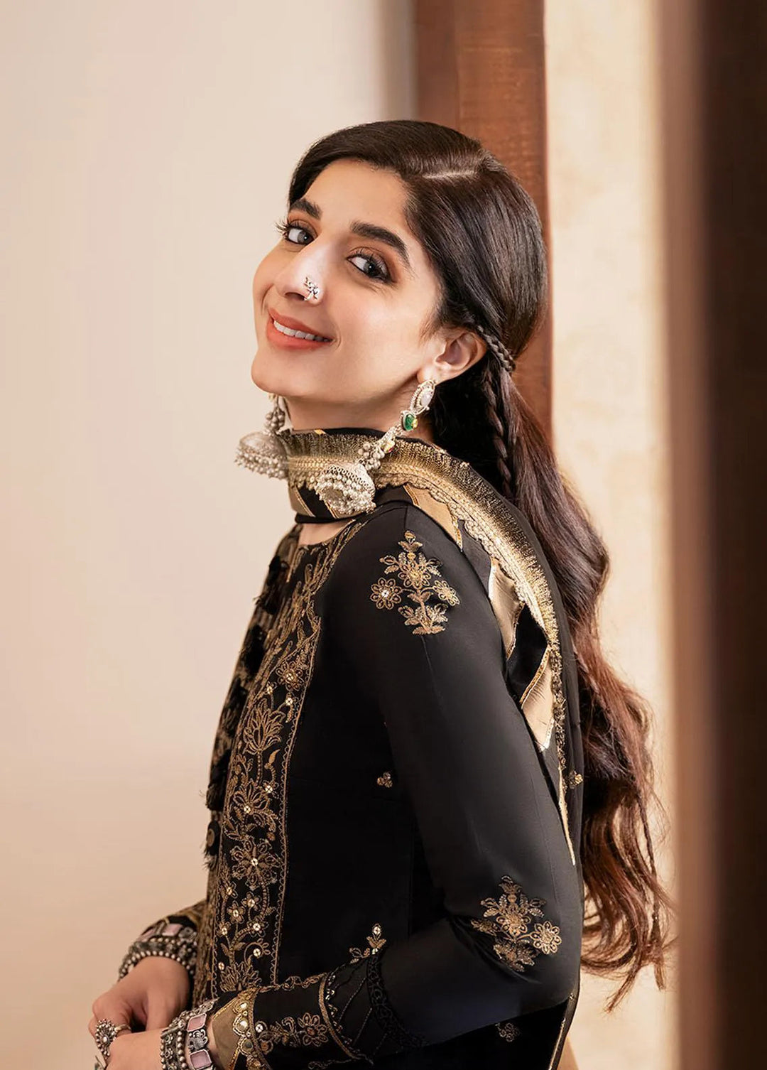 Asim Jofa Embroidered Unstitched Suit 3 Piece AJ23EF AJKM-16 - Festive Collection