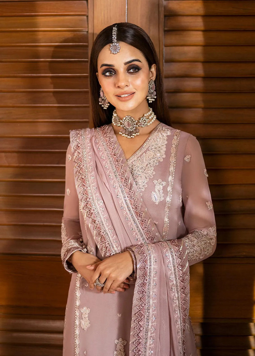 Asim Jofa Embroidered Unstitched Suit 3 Piece AJ23EF AJKM-17 - Festive Collection