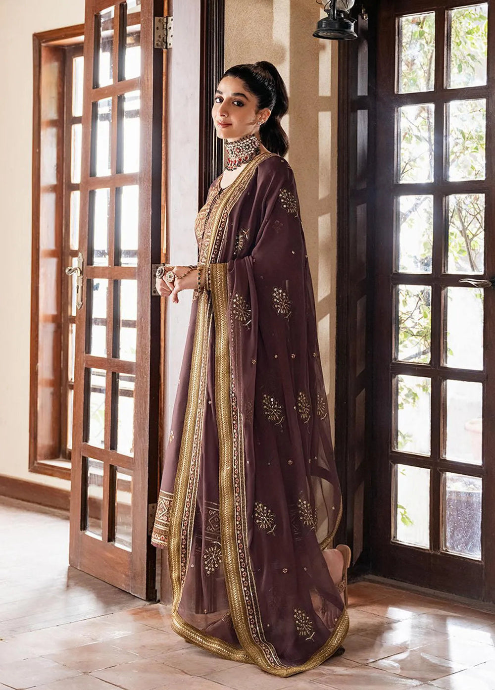 Asim Jofa Embroidered Unstitched Suit 3 Piece AJ23EF AJKM-18 - Festive Collection
