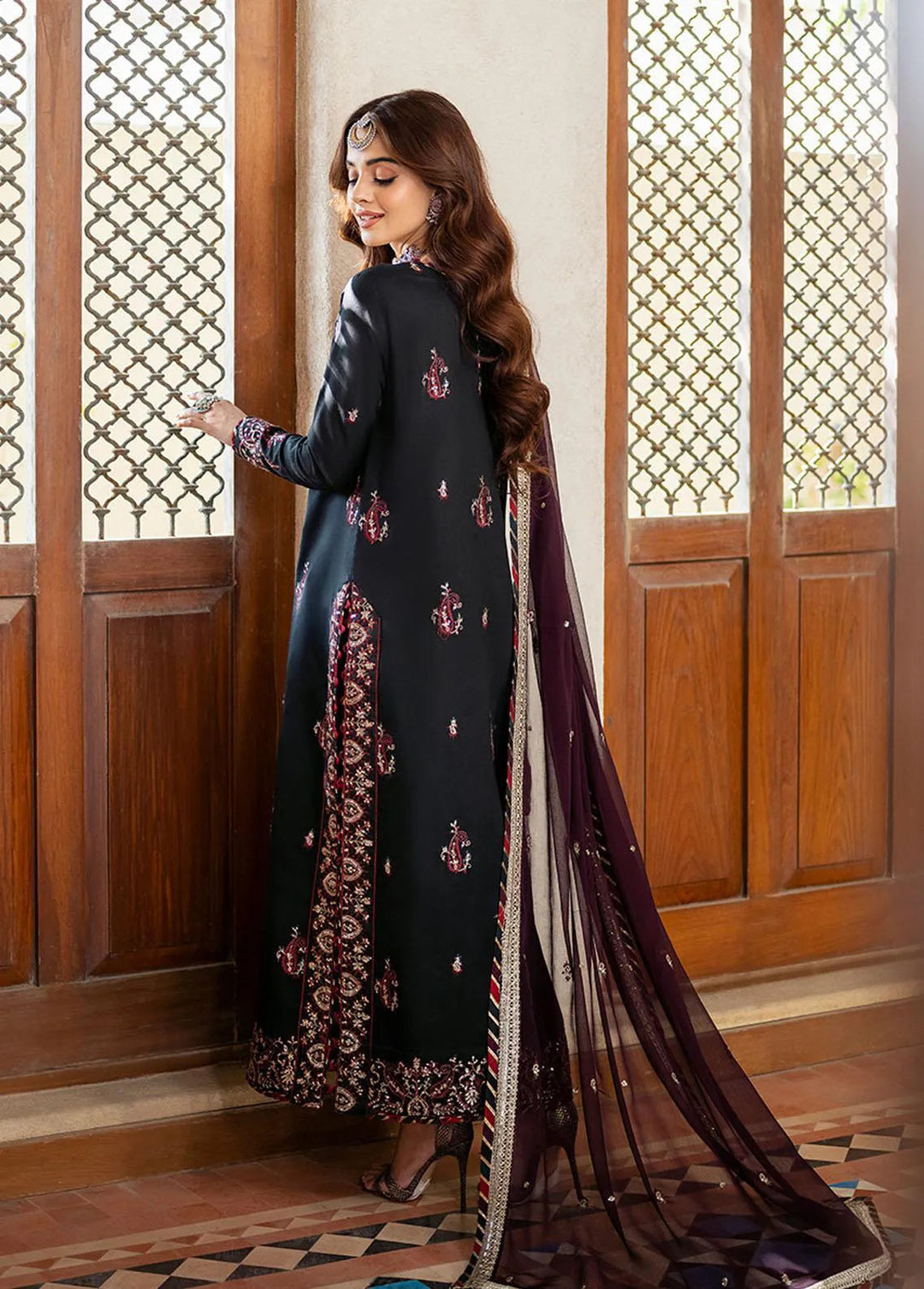 Asim Jofa Embroidered Unstitched Suit 3 Piece AJ23EF AJKM-19 - Festive Collection