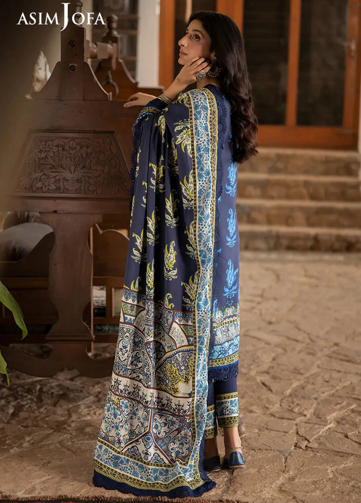 Asim Jofa Embroidered Viscose Suits Unstitched 3 Piece AJ24UW AJUW-16 - Winter Collection