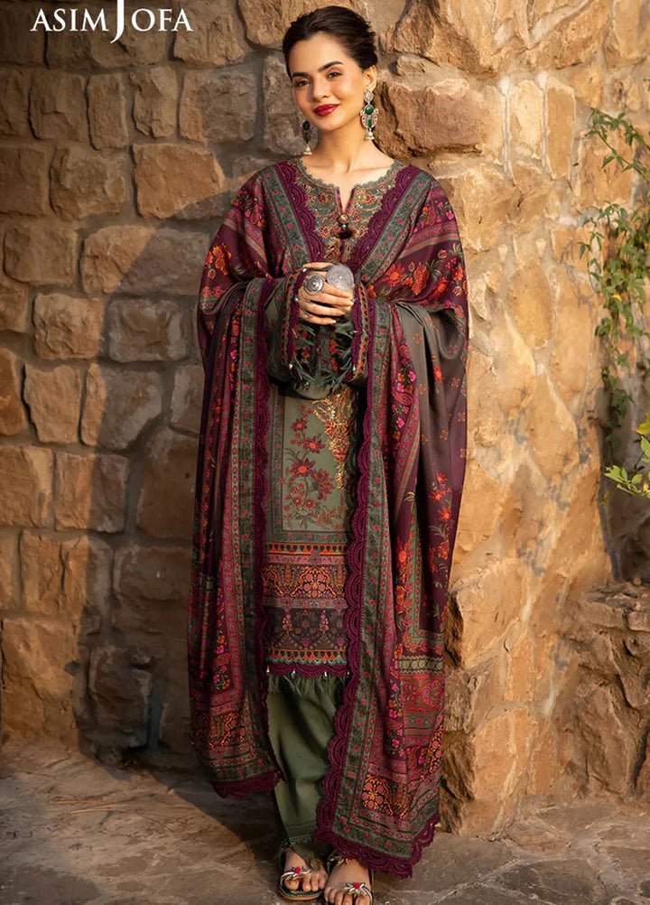 Asim Jofa Embroidered Viscose Suits Unstitched 3 Piece AJ24UW AJUW-17 - Winter Collection