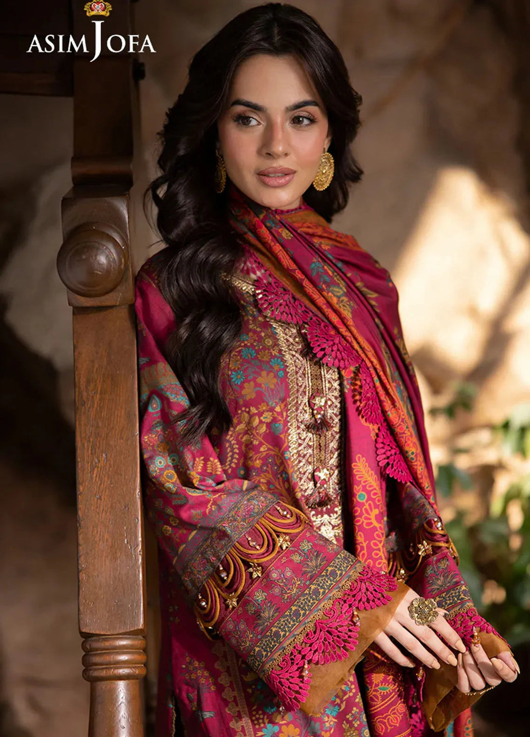 Asim Jofa Embroidered Viscose Suits Unstitched 3 Piece AJ24UW AJUW-18 - Winter Collection