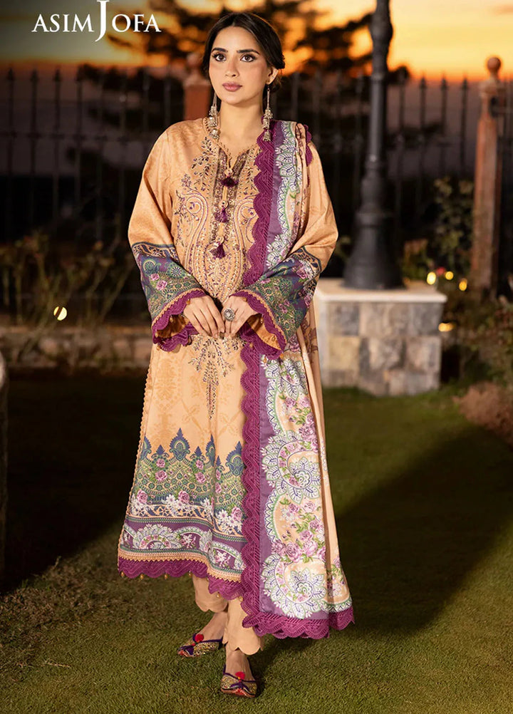 Asim Jofa Embroidered Viscose Suits Unstitched 3 Piece AJ24UW AJUW-19 - Winter Collection