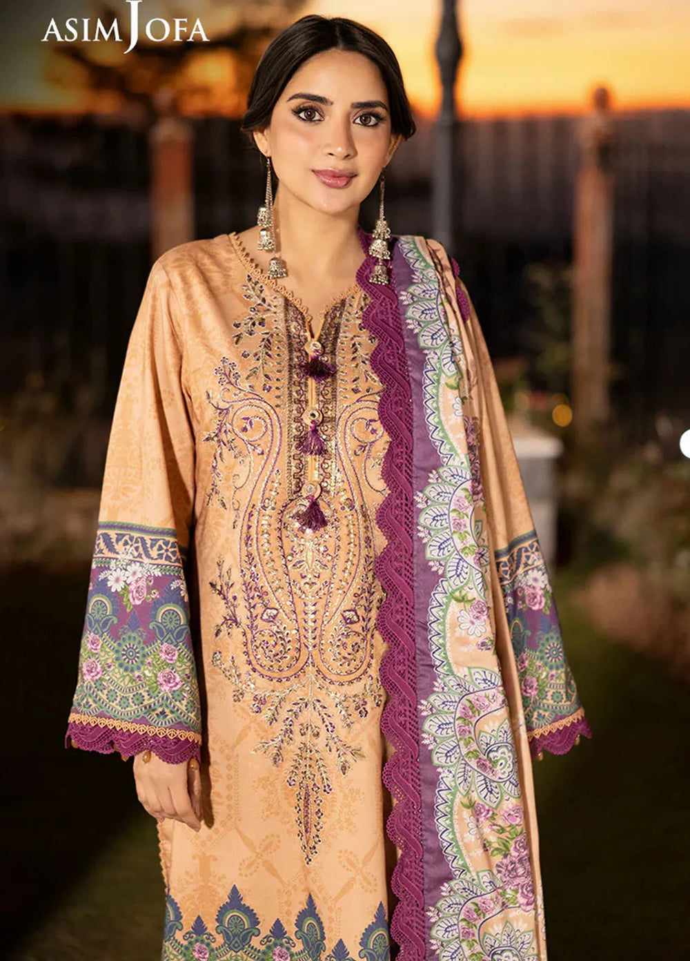 Asim Jofa Embroidered Viscose Suits Unstitched 3 Piece AJ24UW AJUW-19 - Winter Collection