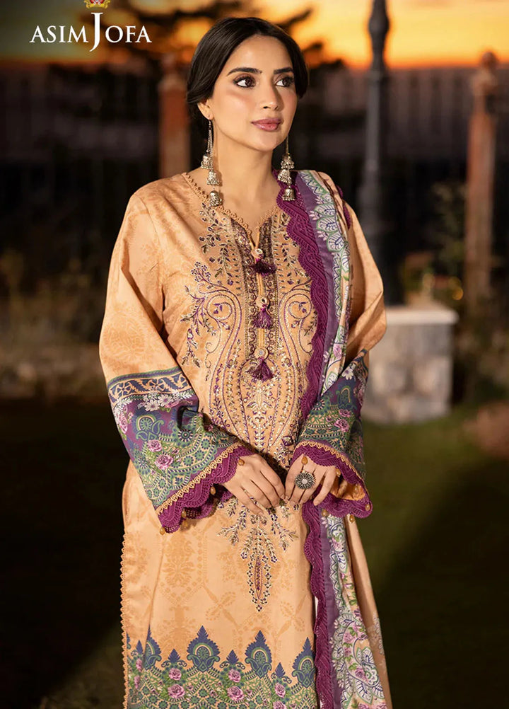 Asim Jofa Embroidered Viscose Suits Unstitched 3 Piece AJ24UW AJUW-19 - Winter Collection