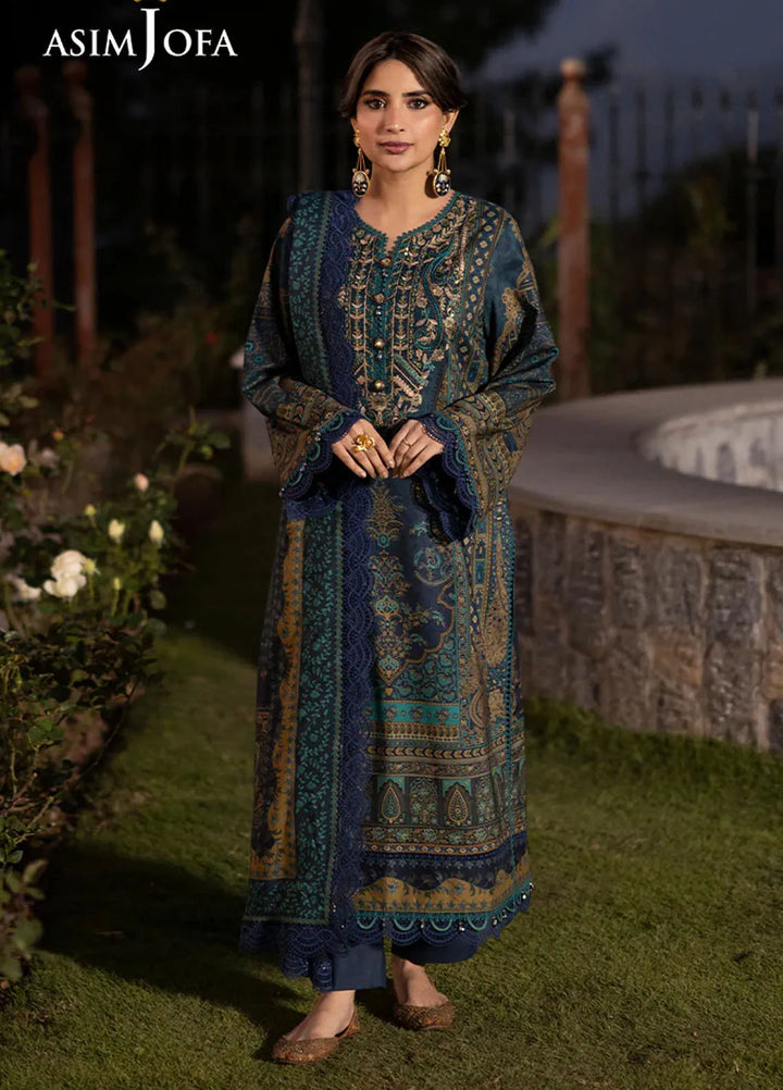 Asim Jofa Embroidered Viscose Suits Unstitched 3 Piece AJ24UW AJUW-20 - Winter Collection