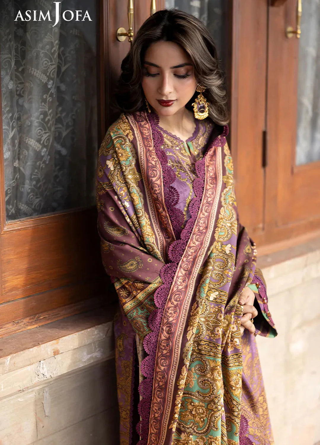 Asim Jofa Embroidered Viscose Suits Unstitched 3 Piece AJ24UW AJUW-22 - Winter Collection