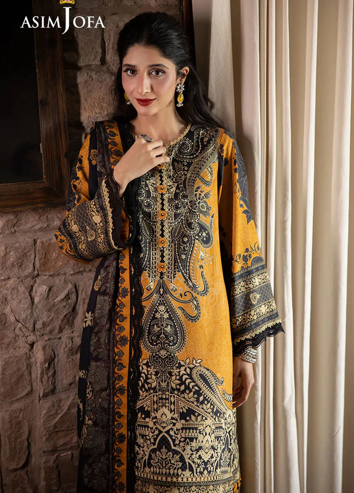 Asim Jofa Embroidered Viscose Suits Unstitched 3 Piece AJ24UW AJUW-23 - Winter Collection