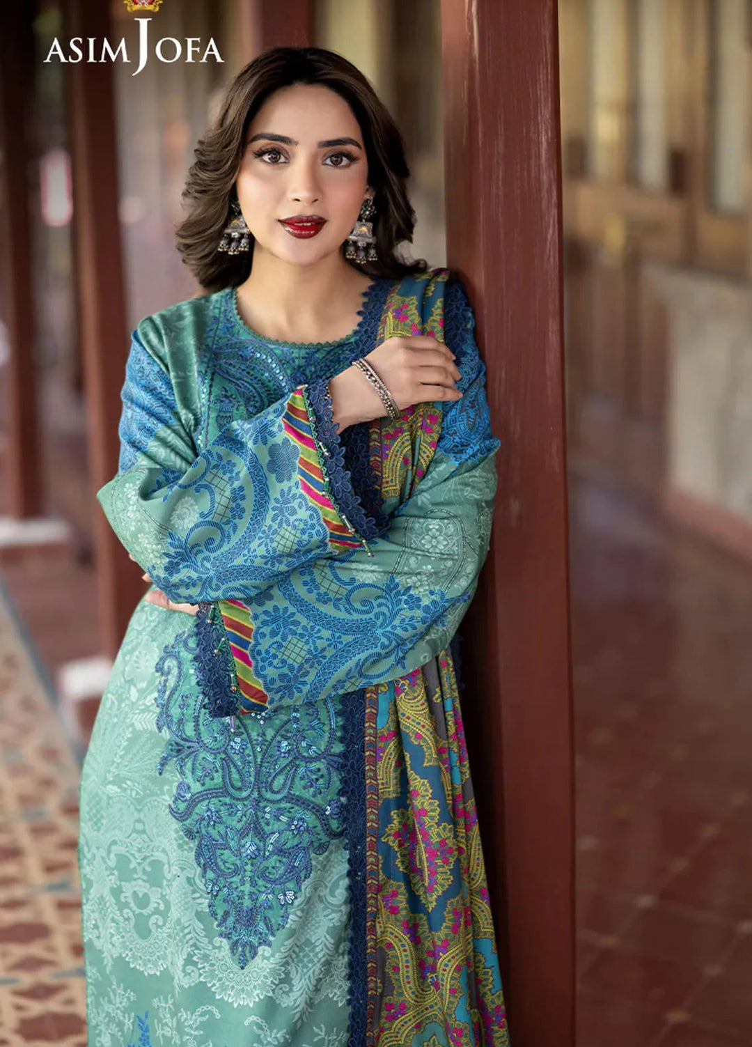 Asim Jofa Embroidered Viscose Suits Unstitched 3 Piece AJ24UW AJUW-24 - Winter Collection
