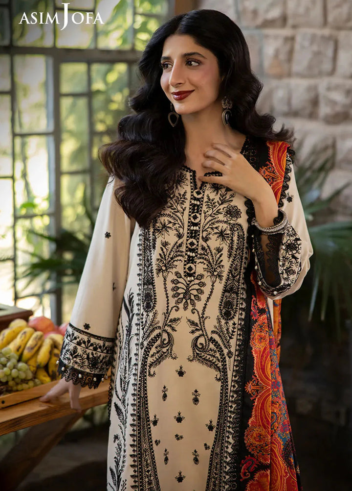 Asim Jofa Embroidered Viscose Suits Unstitched 3 Piece AJ24UW AJUW-26 - Winter Collection