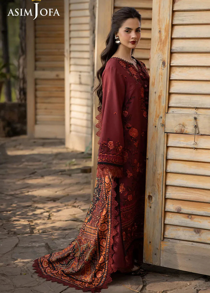 Asim Jofa Embroidered Viscose Suits Unstitched 3 Piece AJ24UW AJUW-27 - Winter Collection