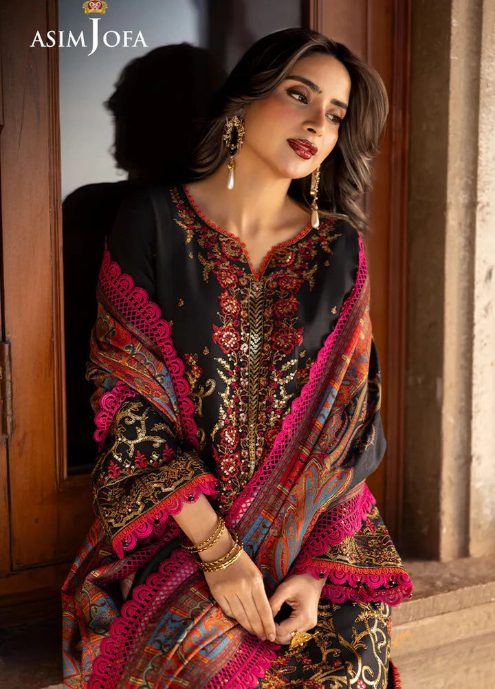 Asim Jofa Embroidered Viscose Suits Unstitched 3 Piece AJ24UW AJUW-28 - Winter Collection