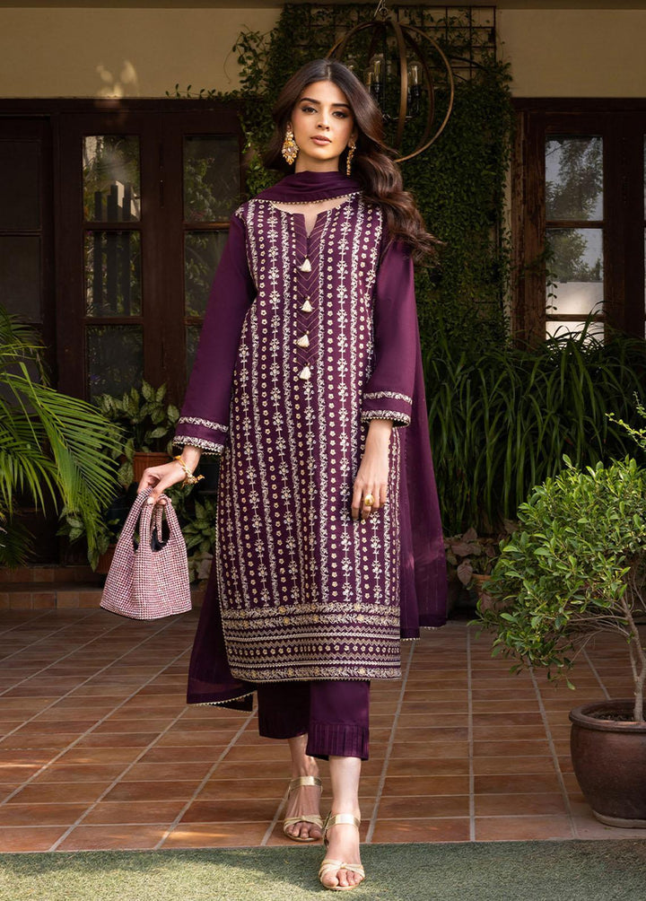 Essential By Asim Jofa Embroidered Cambric Suits Unstitched 3 Piece AJ23EE AJPE-01 - Eid Collection