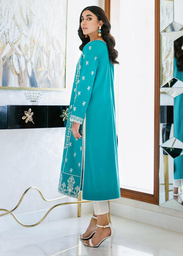Essential By Asim Jofa Embroidered Cambric  Unstitched Kurti AJ23EE AJPE-02 - Eid Collection