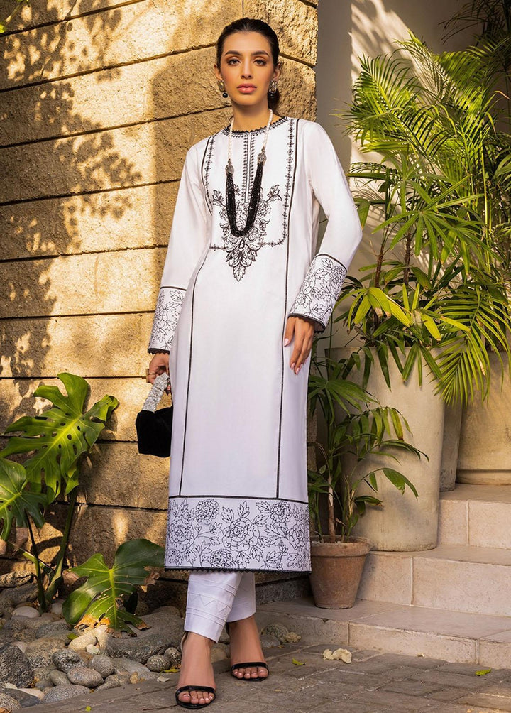 Essential By Asim Jofa Embroidered Cambric  Unstitched Kurti AJ23EE AJPE-03 - Eid Collection