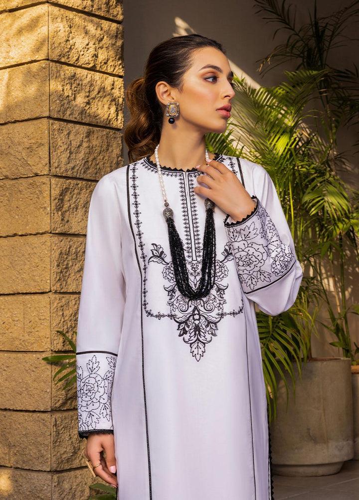 Essential By Asim Jofa Embroidered Cambric  Unstitched Kurti AJ23EE AJPE-03 - Eid Collection