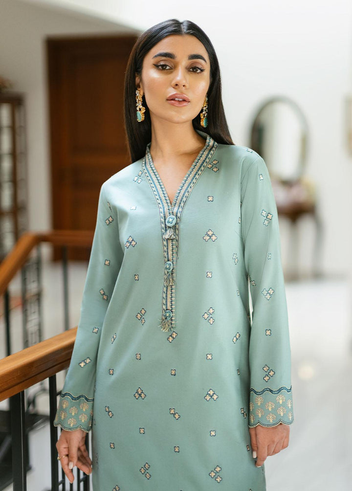 Essential By Asim Jofa Embroidered Cambric Suits Unstitched 2 Piece AJ23EE AJPE-05 - Eid Collection