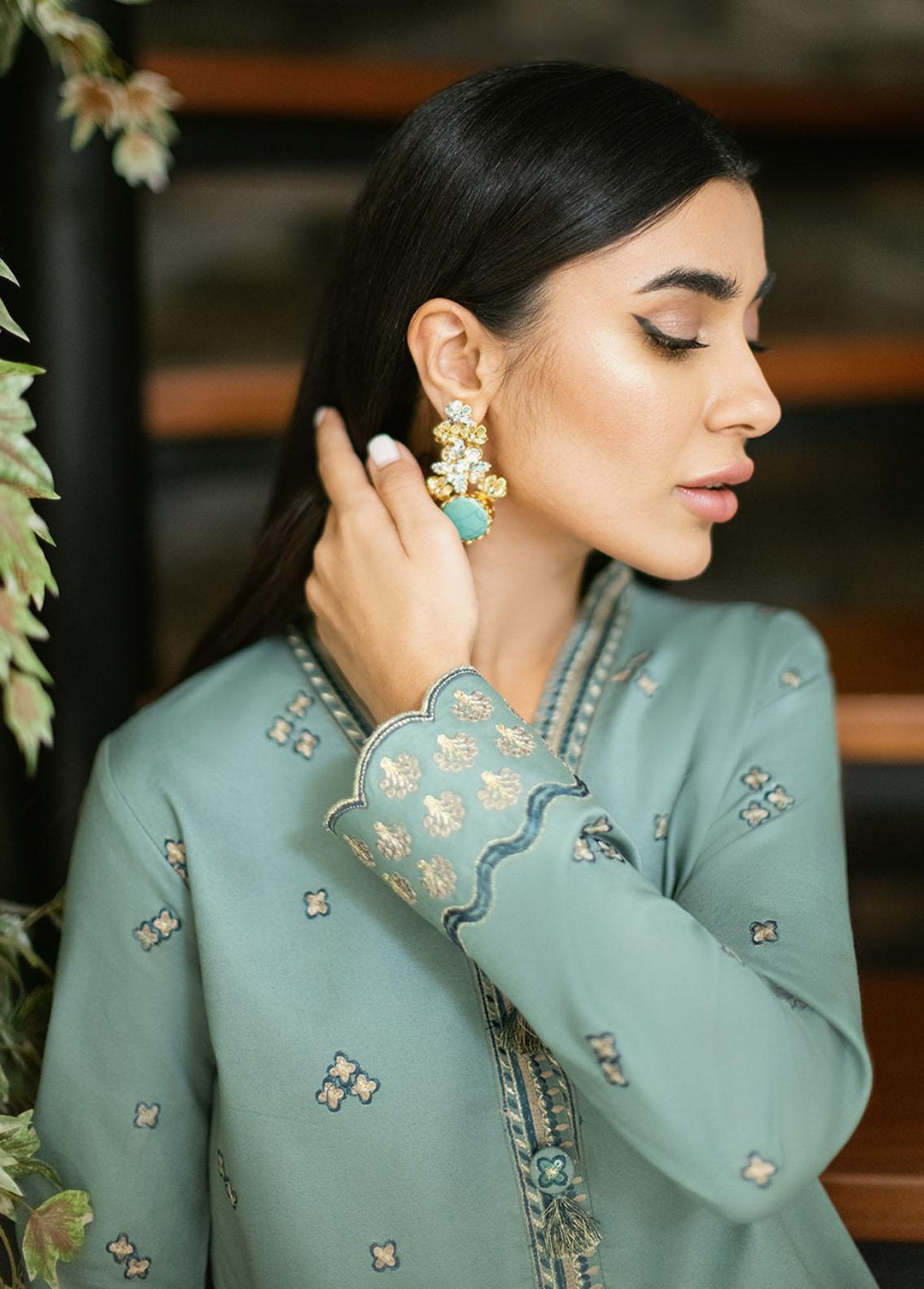 Essential By Asim Jofa Embroidered Cambric Suits Unstitched 2 Piece AJ23EE AJPE-05 - Eid Collection