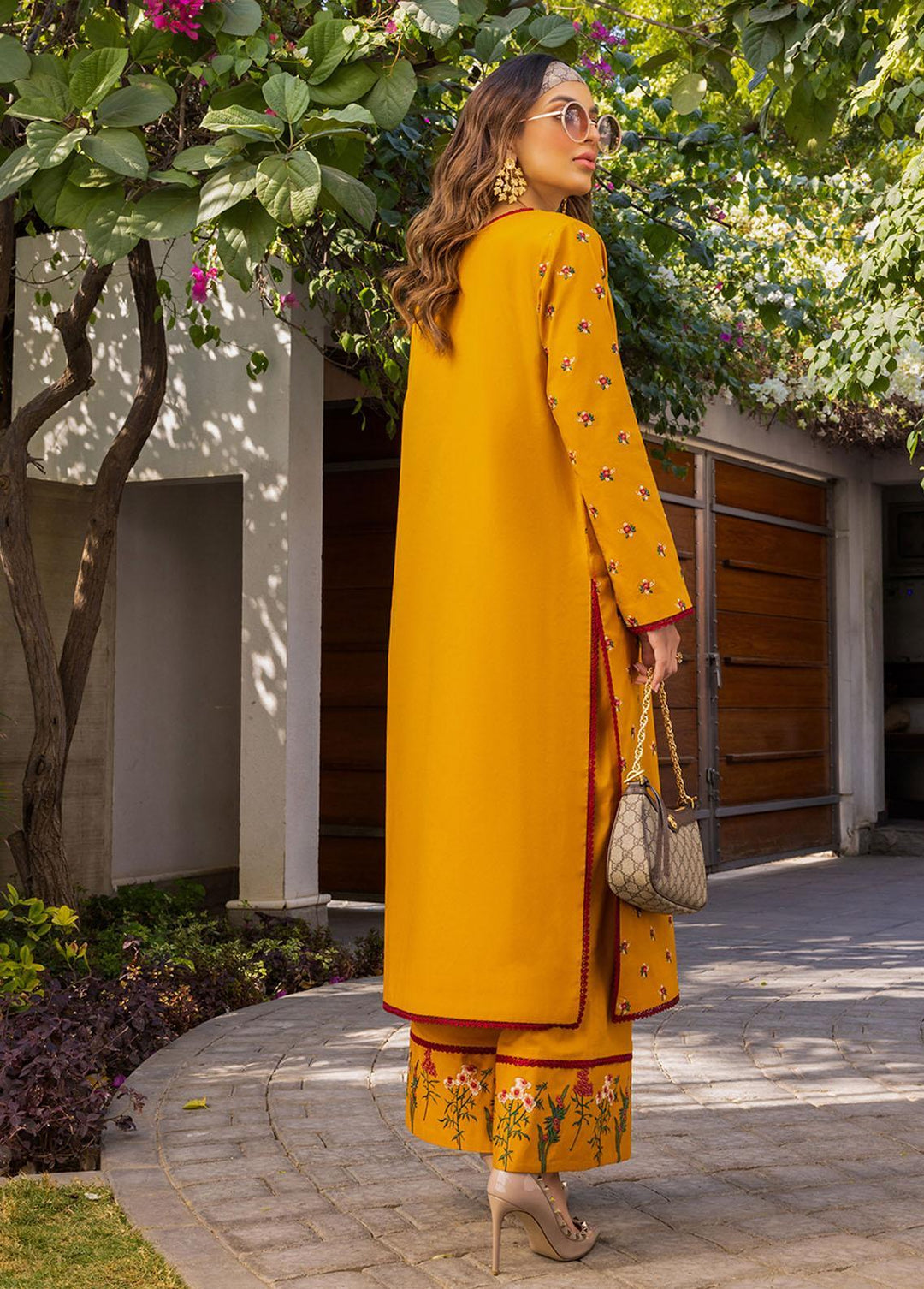 Essential By Asim Jofa Embroidered Cambric Suits Unstitched 2 Piece AJ23EE AJPE-12 - Eid Collection