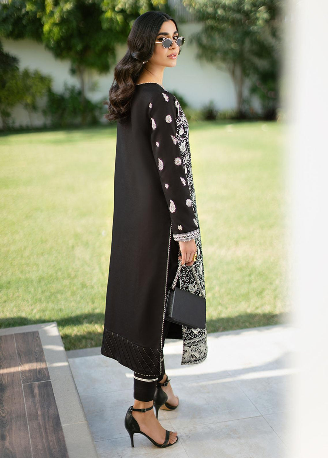 Essential By Asim Jofa Embroidered Cambric Suits Unstitched 2 Piece AJ23EE AJPE-14 - Eid Collection