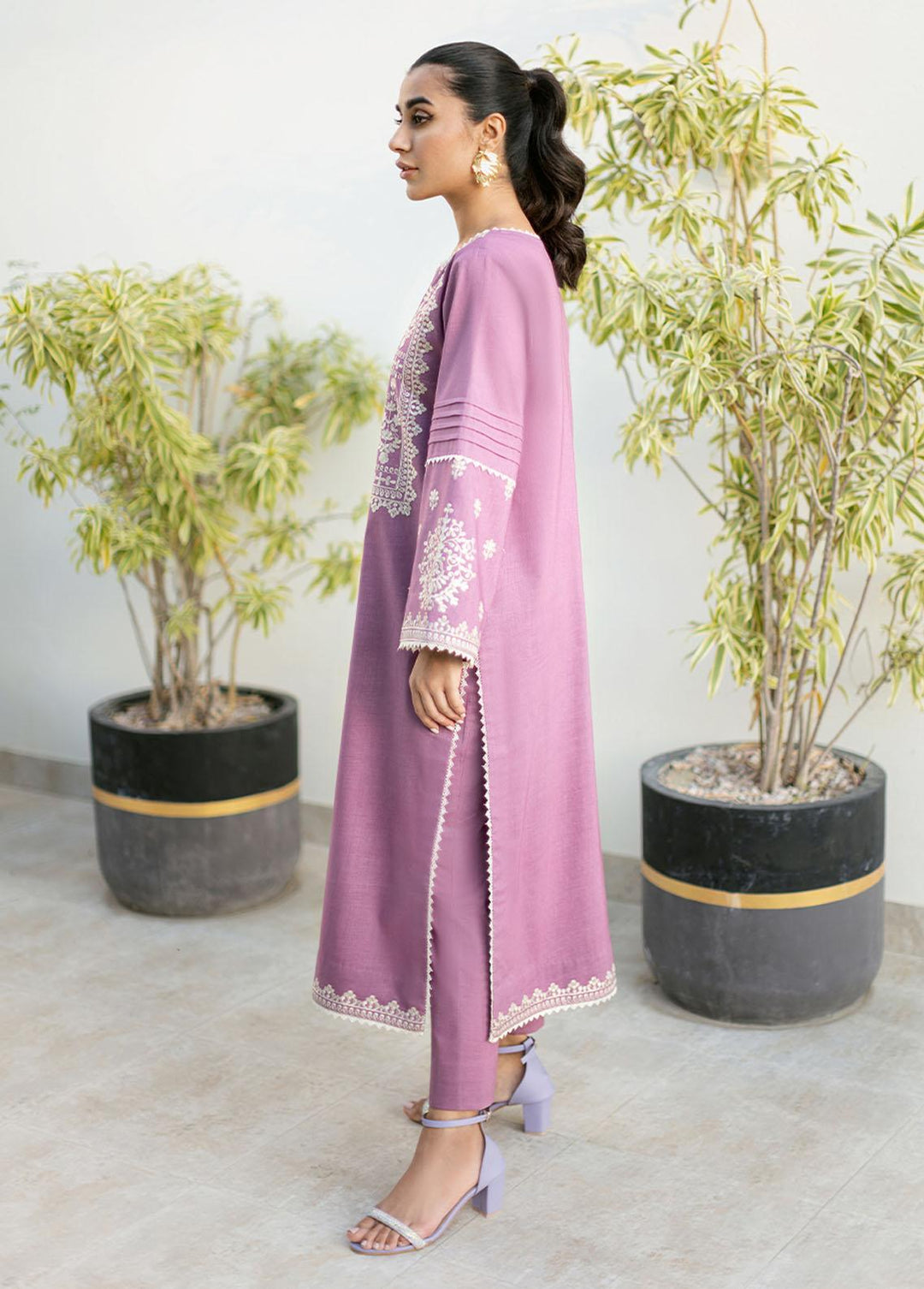 Essential By Asim Jofa Embroidered Cambric Suits Unstitched 2 Piece AJ23EE AJPE-17 - Eid Collection