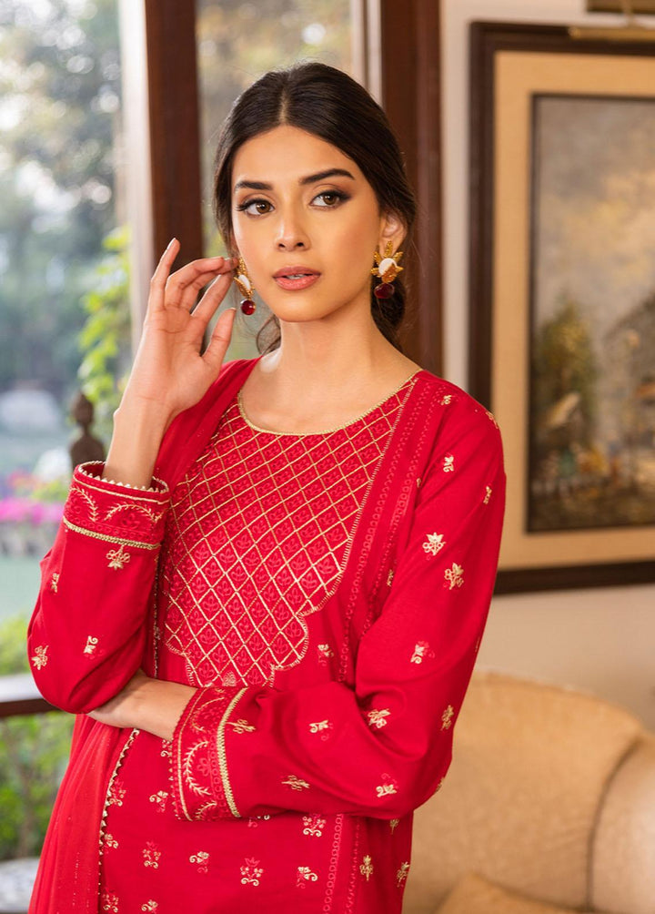 Essential By Asim Jofa Embroidered Cambric Suits Unstitched 3 Piece AJ23EE AJPE-22 - Eid Collection