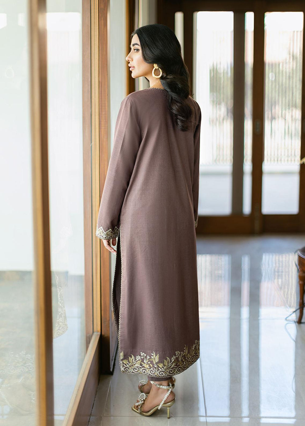 Essential By Asim Jofa Embroidered Cambric Suits Unstitched 2 Piece AJ23EE AJPE-23 - Eid Collection