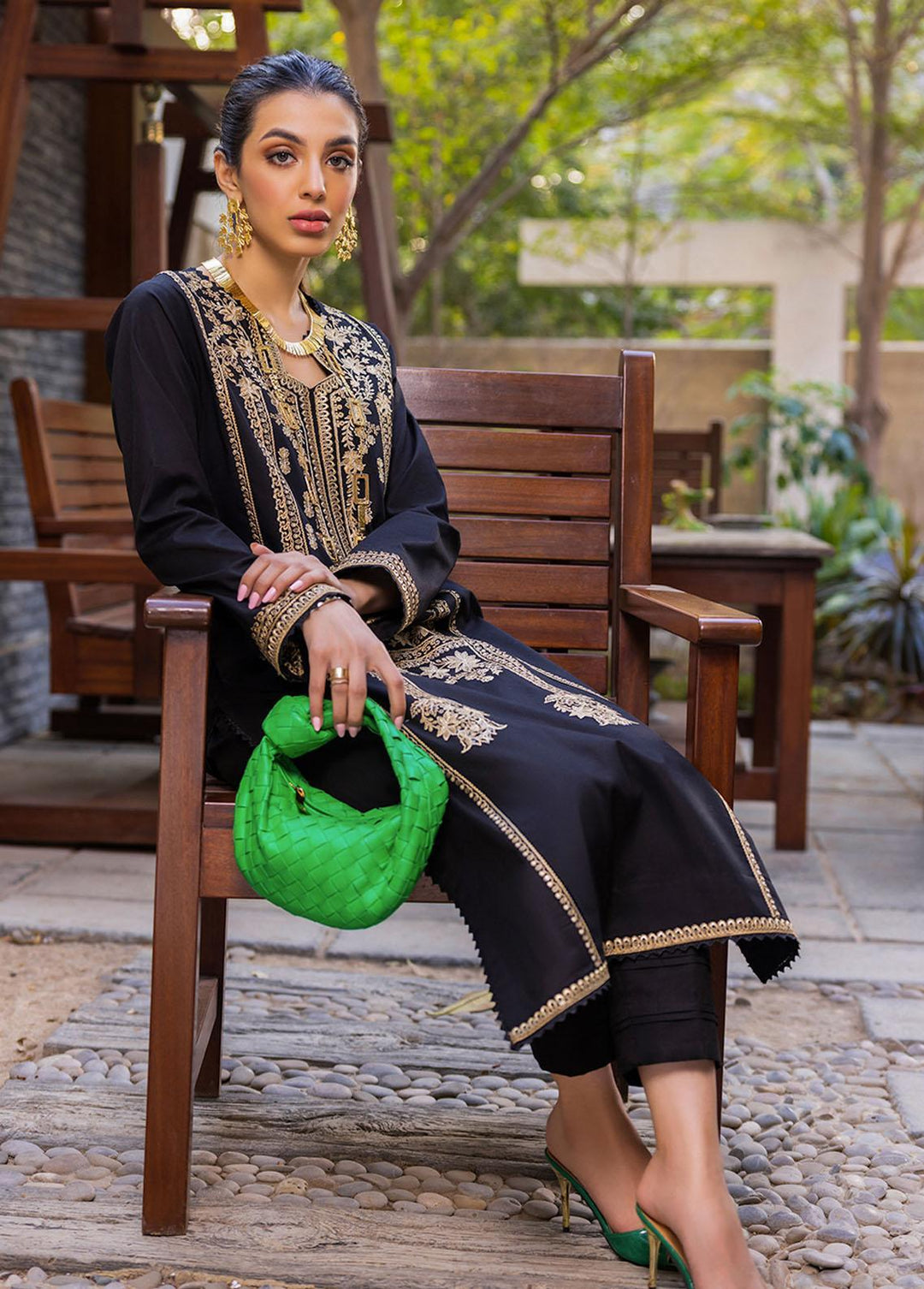 Essential By Asim Jofa Embroidered Cambric  Unstitched Kurti AJ23EE AJPE-24 - Eid Collection