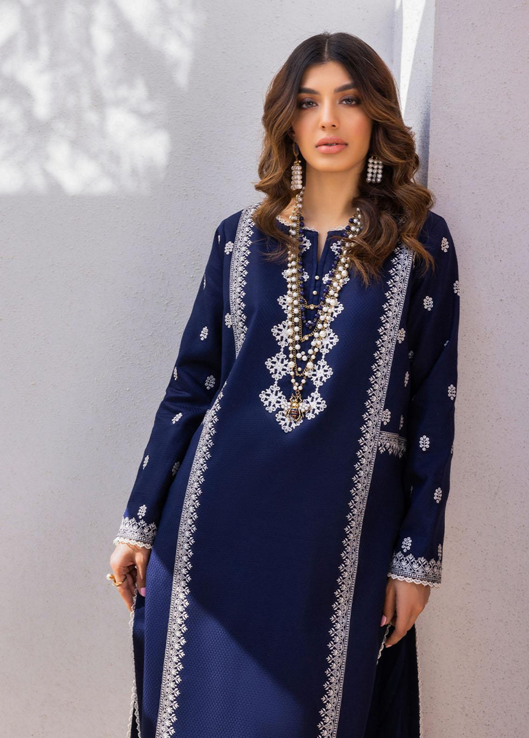 Essential By Asim Jofa Embroidered Jacquard Suits Unstitched 2 Piece AJ23EE AJPE-29 - Eid Collection