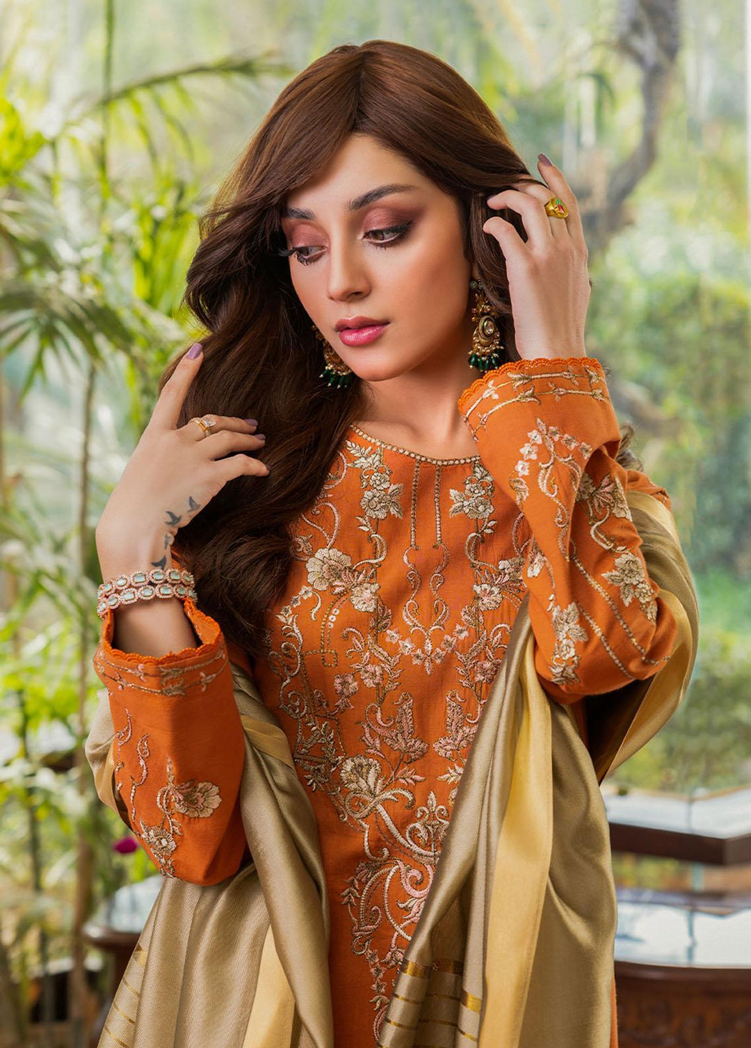 Essential By Asim Jofa Embroidered Cambric Suits Unstitched 2 Piece AJ23EE AJPE-33 - Eid Collection