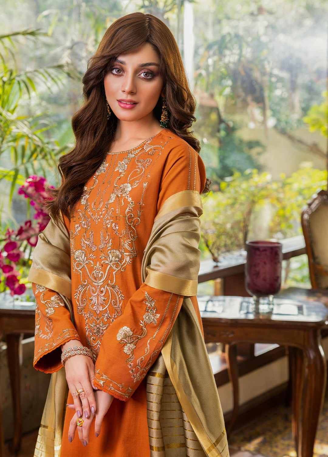 Essential By Asim Jofa Embroidered Cambric Suits Unstitched 2 Piece AJ23EE AJPE-33 - Eid Collection