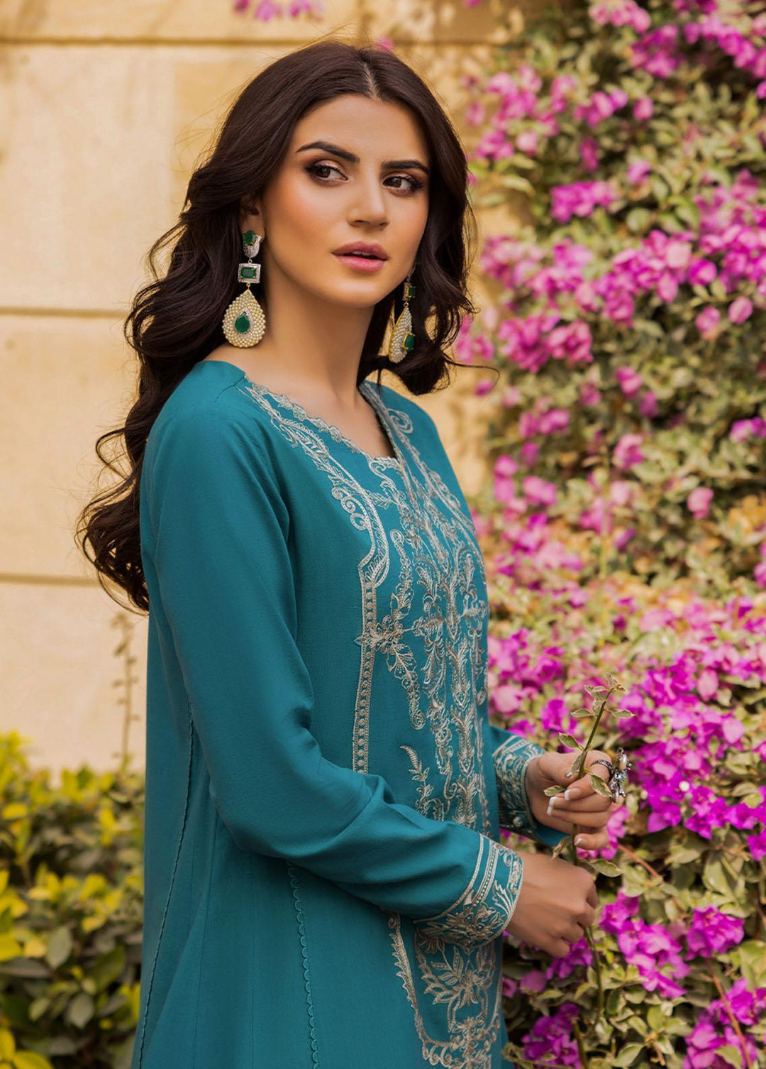 Essential By Asim Jofa Embroidered Cambric Suits Unstitched 2 Piece AJ23EE AJPE-34 - Eid Collection