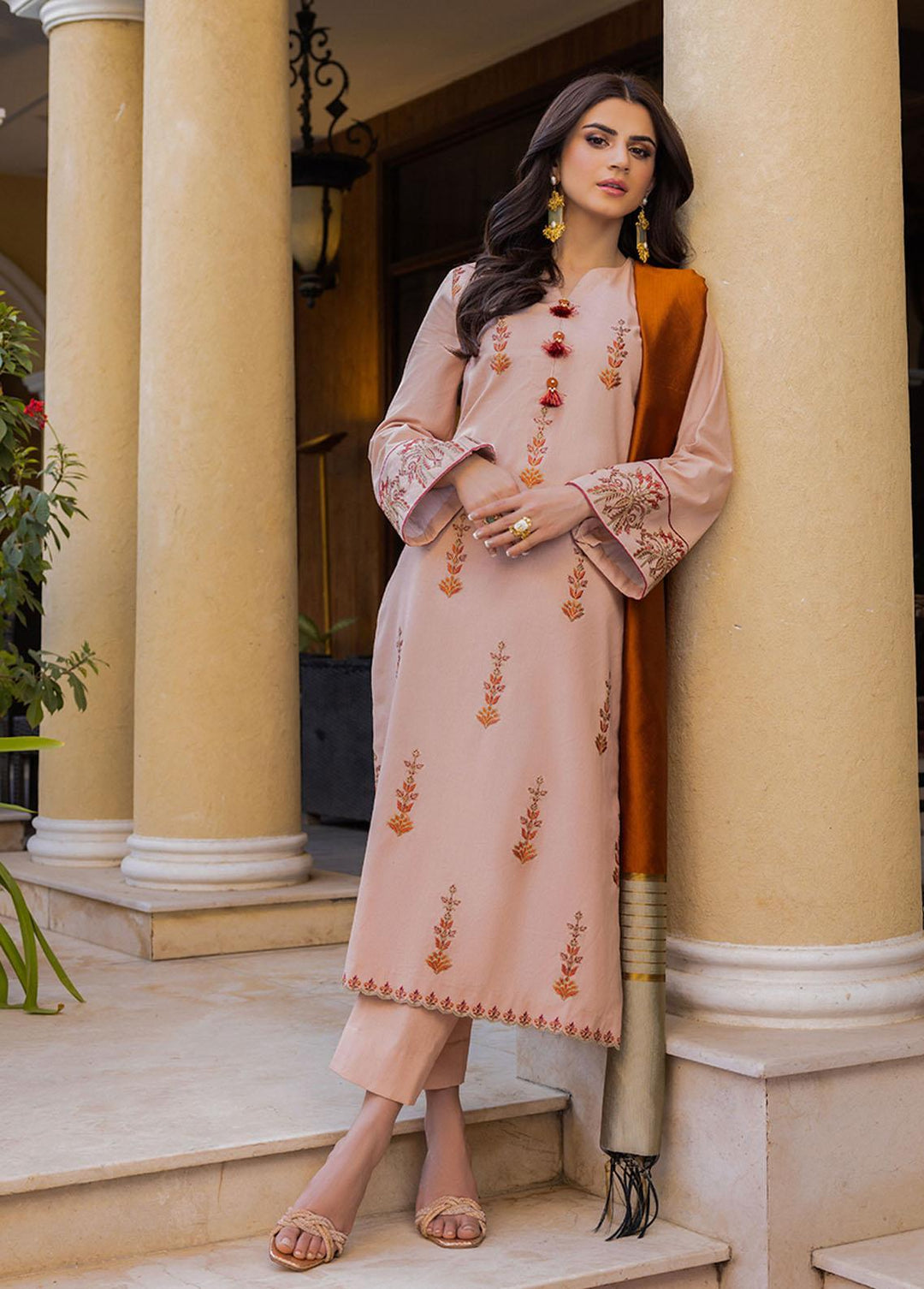 Essential By Asim Jofa Embroidered Cambric Suits Unstitched 2 Piece AJ23EE AJPE-36 - Eid Collection