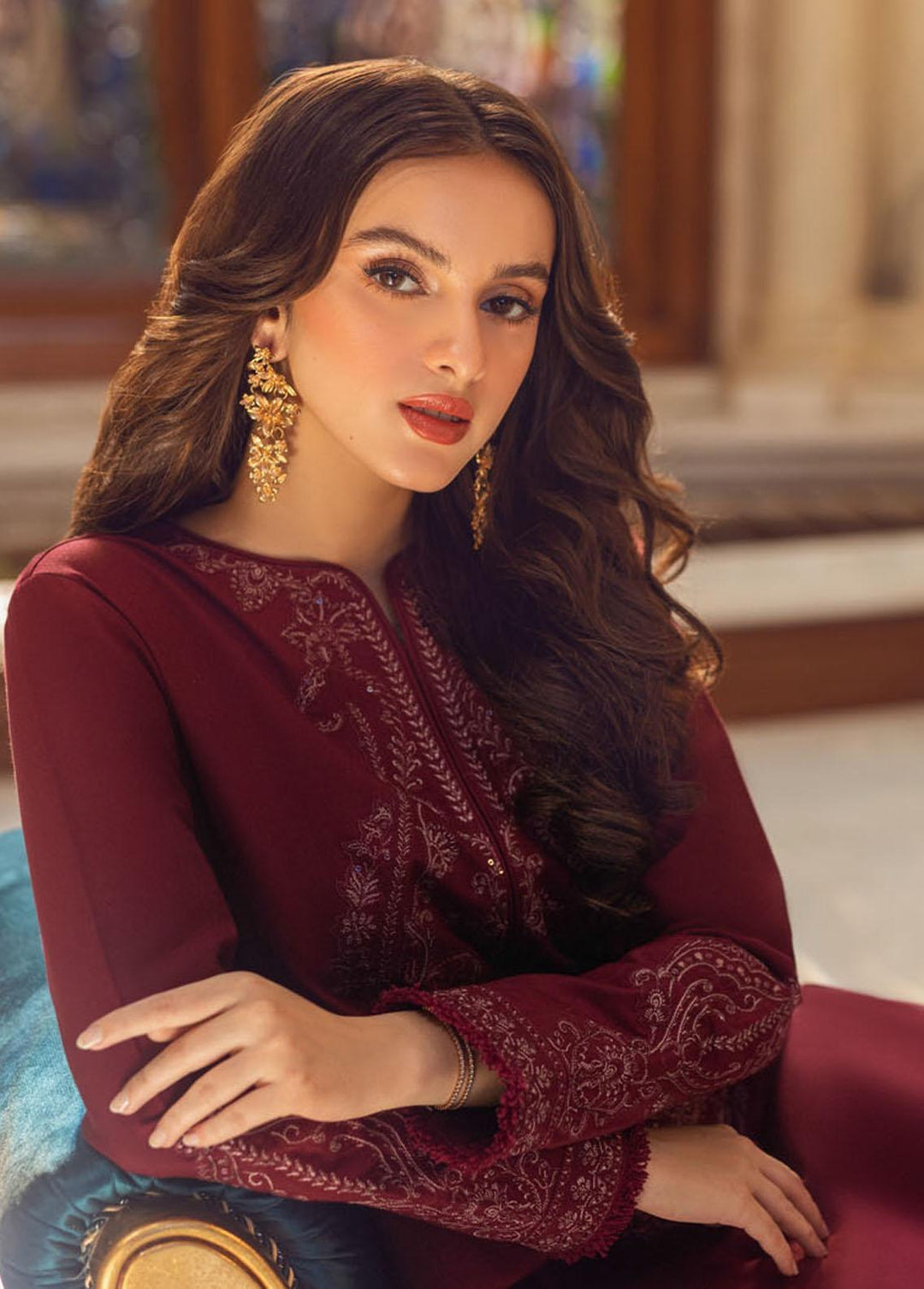 Essential Cambric By Asim Jofa Embroidered Cambric Suits Unstitched 2 Piece AJ23E AJP-02 - Summer Collection